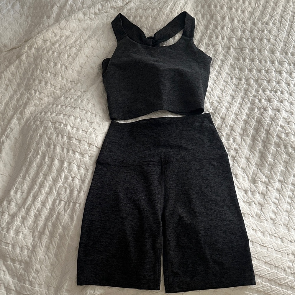 Beyond Yoga Black High-Waist Athletic Bike Shorts